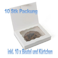 Cookie Geschenk Box 10 x 12 ,5 x 2 cm 10 Stk./Pkg -...