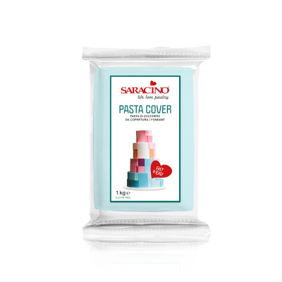 Saracino Pasta Cover 1 kg Hellblau Babyblau  Rollfondant Einschlagmasse