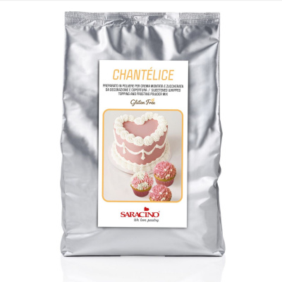Chantelice Creme Pulver von Saracino 500 g  - sehr stabile Enchanted Frosting und Überzugs Creme  aromatisierbar