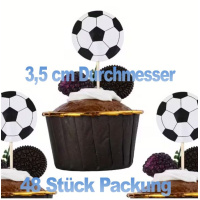 Fußball Stecker Set 48 Stk. Durchmesser 3,5 cm aus...