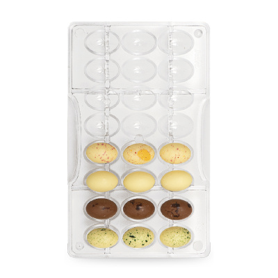Eier Mini Ostern Profi Schokoladeform Decora 24 Hohlräume - Form 200 x 120 x 20 h mm