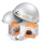 Backform eloxiertes Aluminium Halbkugel 15 cm Durchmesser