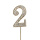 Cake Star "Diamant Gold" Zahl 2 Höhe 4,5 cm Cake Topper