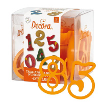 extra großes Zahlen Ausstecher Set 9teilig von Decora Größe 7,5 x 5  x 2,2 cm