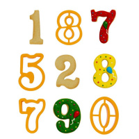 extra großes Zahlen Ausstecher Set 9teilig von Decora Größe 7,5 x 5  x 2,2 cm