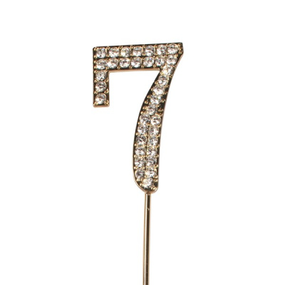 Cake Star &quot;Diamant Gold&quot; Zahl 7 H&ouml;he 4,5 cm Cake Topper