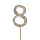 Cake Star "Diamant Gold" Zahl 8 Höhe 4,5 cm Cake Topper