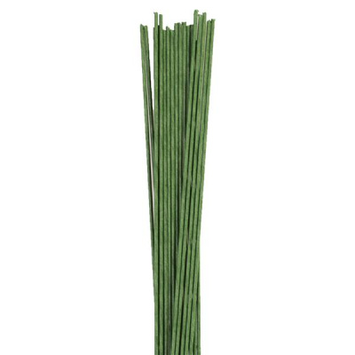 Culpitt Blumendraht papierummantelt dunkelgr&uuml;n 18 gauge 1,2 mm 20 Stk. 36 cm L&auml;nge