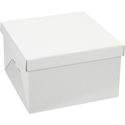 Tortenkarton Rillen Decora 36,5 x 36,5 x 25 - eine Seite gerillt, eine Seite glatt - beidseitig verwendbar