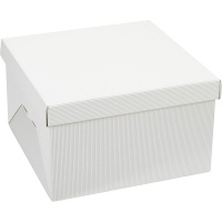 Tortenkarton Rillen Decora 36,5 x 36,5 x 25 - eine Seite gerillt, eine Seite glatt - beidseitig verwendbar