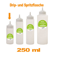 Drip- Quetschflasche 250 ml  mit Tülle 2,8 mm im Deckel von Decora aus Kunststoff Spritzflasche
