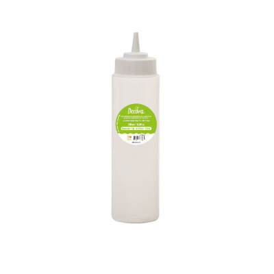 Drip- Quetschflasche 500 ml  mit T&uuml;lle 2,8 mm im Deckel von Decora aus Kunststoff Spritzflasche