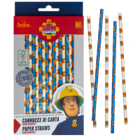 Feuerwehrmann Sam Papier Trinkhalme - 80 Stk. Bio 100 %  abbaubar - Stohhalme und Cake Pop Stiele von Decora
