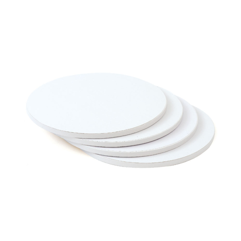 Cake Board rund 25 cm x 1,2 cm Decora weiß - WECS Lebensmitteldruck u